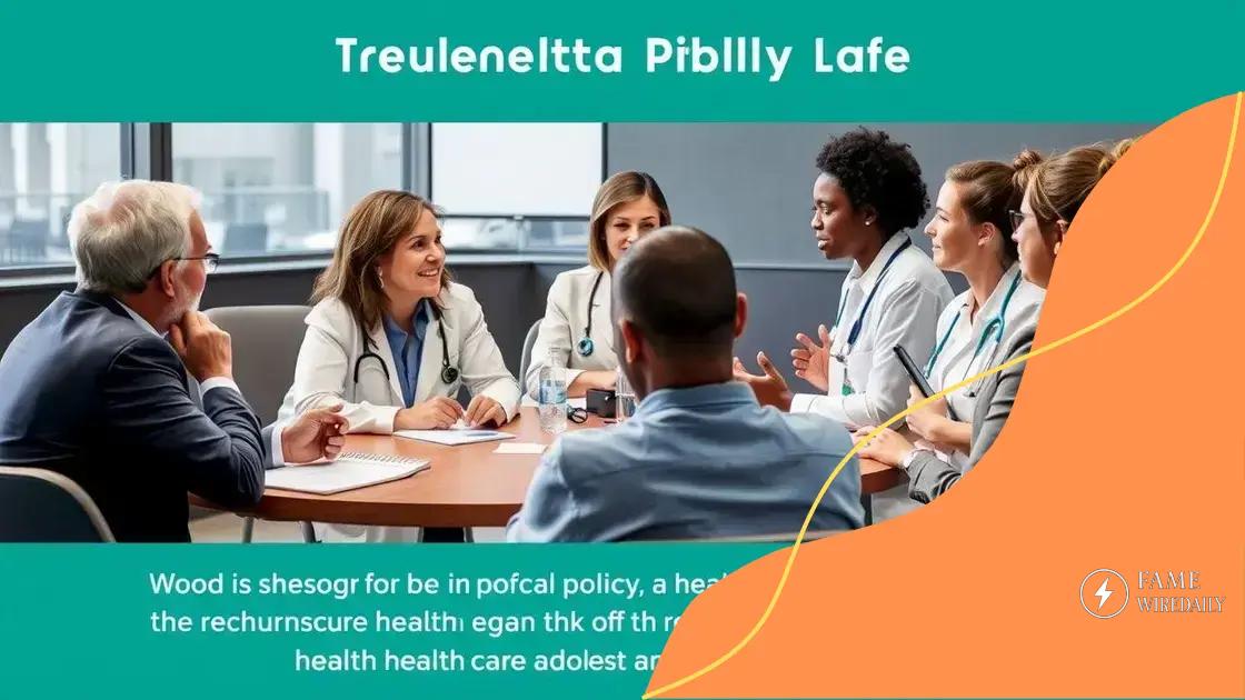 Key players in healthcare policy changes
