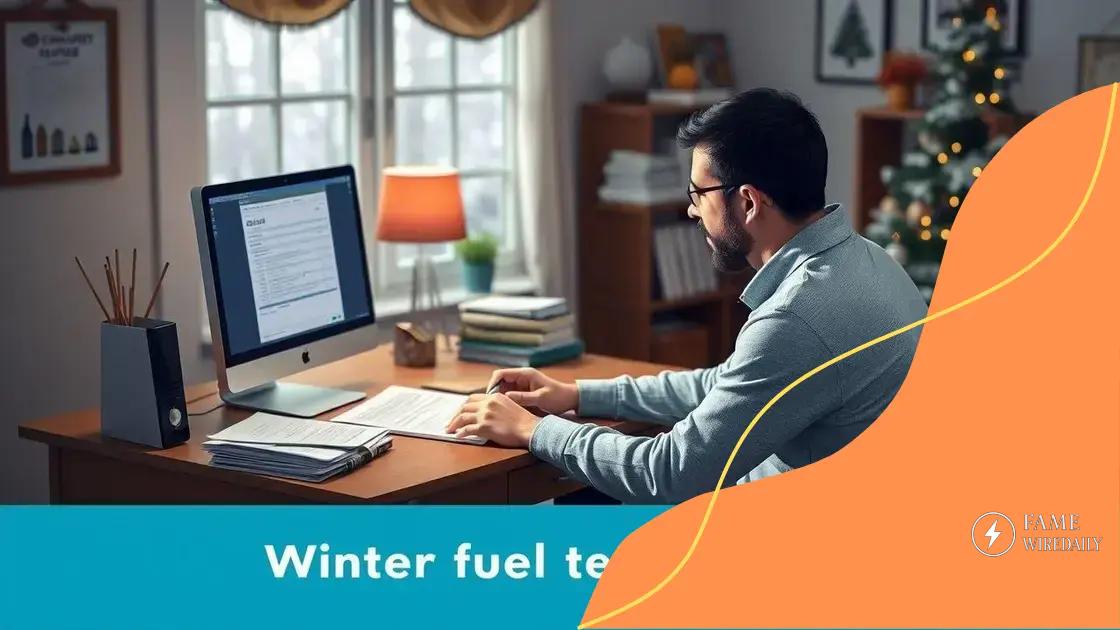 How to apply for winter fuel payments